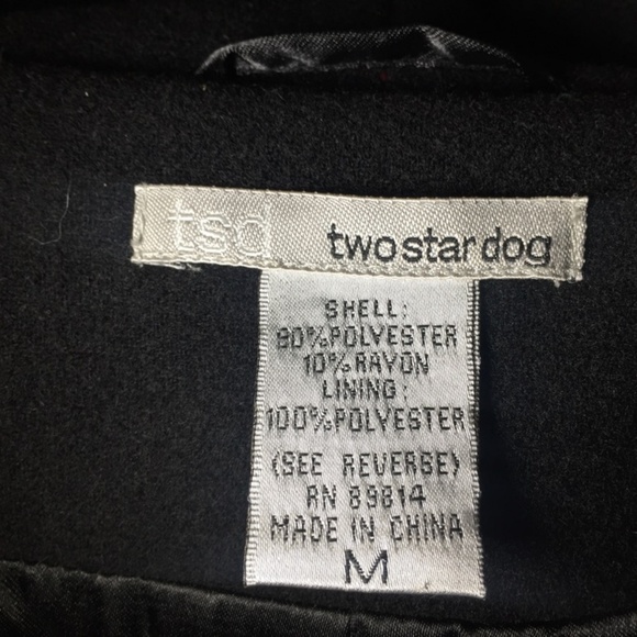 Two Star Dog Black Coat - Picture 4 of 4